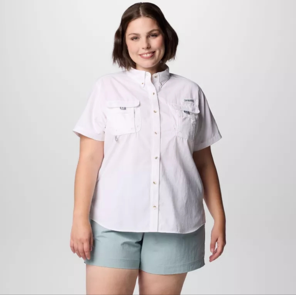 NWT Columbia Women's PFG Bahama Short Sleeve Shirt Plus Size 2x